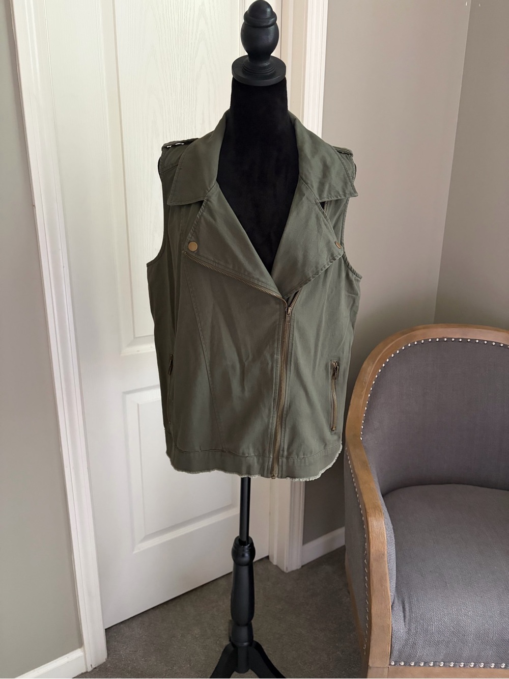 Blue Rain Olive Utility Moto Vest